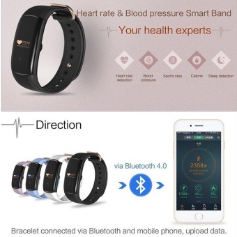 H1 Wristband Heart Health Monitor Smart Watches Bluetooth Blood Pressure Monitor Smart Band IP68 Water Proof Swim Bracelet Fitness Tracker - Intl July 2018 - 2 H1 Wristband Heart Health Monitor Smart Watches Bluetooth Blood Pressure Monitor Smart Band IP68 Water Proof Swim Bracelet Fitness Tracker - intl - 2
