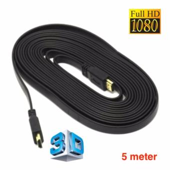 HDMI High Speed 5M 1080p 3D VER 1.4 สายแบบอ่อนแบนยาว 5เมตร (Black) HDMI High Speed 5M 1080p 3D VER 1.4 สายแบบอ่อนแบนยาว 5เมตร (Black)