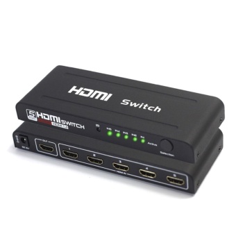 HDMI Switch Splitter 5 Port HDMI Splitter 5 in1 converter AutoUltra For HDTV v1.4 3D 1080p HD IR with Remote Control