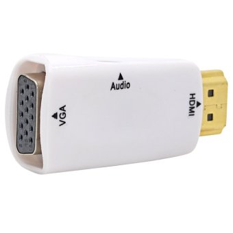 ต้องการขาย HDMI White HDMI2VGA Converter HDMI to VGA Adapter with Audio Cablefor PC Computer Notebook Desktop Tablet to HDTV Projector Display รีวิว HDMI White HDMI2VGA Converter HDMI to VGA Adapter with Audio Cablefor PC Computer Notebook Desktop Tablet to HDTV Projector Display