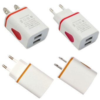 เปรียบเทียบราคา High Tech Dual USB Ports LED 5V 2.1A US/EU Plug Power Wall Home Charging Charger Adapter ประกาศขาย High Tech Dual USB Ports LED 5V 2.1A US/EU Plug Power Wall Home Charging Charger Adapter