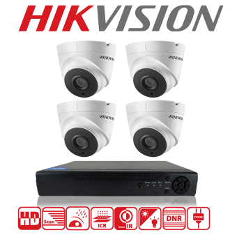 Hikvision ชุดกล้องวงจรปิดกล้อง 4CH CCTV 4ตัว โดม 1.0MP 720p HD และอนาล็อก เครื่องบันทึก4ช่อง DS-2CE56C0T-IT3 Hikvision ชุดกล้องวงจรปิดกล้อง 4CH CCTV 4ตัว โดม 1.0MP 720p HD และอนาล็อก เครื่องบันทึก4ช่อง DS-2CE56C0T-IT3