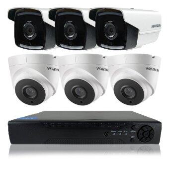 Hikvision ชุดกล้องวงจรปิดกล้อง 8CH CCTV 6ตัว ทรงกระบอก และโดม 1.0MP 720p HD และอนาล็อก เครื่องบันทึก 8 ช่อง Hikvision ชุดกล้องวงจรปิดกล้อง 8CH CCTV 6ตัว ทรงกระบอก และโดม 1.0MP 720p HD และอนาล็อก เครื่องบันทึก 8 ช่อง