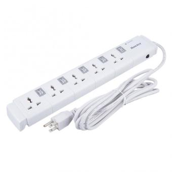 Huntkey ปลั๊กไฟ 5 ช่อง 5 สวิตซ์ ยาว 3 เมตร รุ่น PZC502-3M.