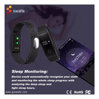 ID107 SMART BNAD สายรัดข้อมือ สำหรับ Android/I OSวัดHEARTRATE/FITNESS/SLEEPING