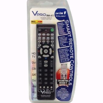 Master รีโมท VPRO สำหรับ ทีวี ดีวีดี เคเบิ้ล จานดาวเทียม รุ่น RM-411 Master รีโมท VPRO สำหรับ ทีวี ดีวีดี เคเบิ้ล จานดาวเทียม รุ่น RM-411