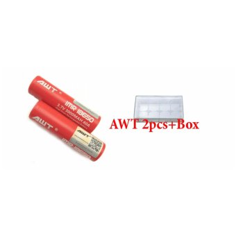AWT ถ่านชาร์จ AWT IMR18650 3000mAh (Red) 40A 2 ก้อน+กล่องใส่ถ่าน AWT ถ่านชาร์จ AWT IMR18650 3000mAh (Red) 40A 2 ก้อน+กล่องใส่ถ่าน