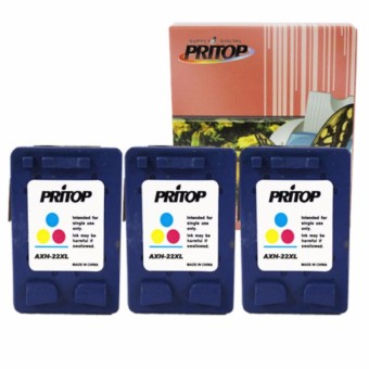 Pritop / HP DeskJet 3910,3915,3930,3940,D1330,D1360,D2330,D2360 /All-in-One F340, F380 /Office jet 4315 ใช้ตลับหมึกอิงค์เทียบเท่า รุ่น22/22CO/22XL/C9352CA /*3 Pack Pritop / HP DeskJet 3910,3915,3930,3940,D1330,D1360,D2330,D2360 /All-in-One F340, F380 /Office jet 4315 ใช้ตลับหมึกอิงค์เทียบเท่า รุ่น22/22CO/22XL/C9352CA /*3 Pack