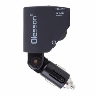 DT อุปกรณ์เพิ่มช่องจุดบุหรี่ USb 2ช่อง รุ่น Olesson-1351 (สีดำ) DT อุปกรณ์เพิ่มช่องจุดบุหรี่ USb 2ช่อง รุ่น Olesson-1351 (สีดำ)