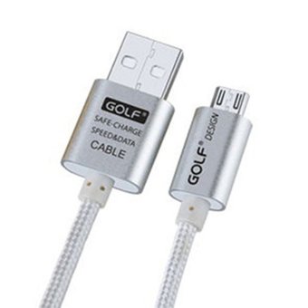 Golf 2M Metal Quick Charge&Data Cable สายชาร์จ Lightning สำหรับ iPhone/iPad/iPod สายถักยาว 2เมตร (สีเงิน) Golf 2M Metal Quick Charge&Data Cable สายชาร์จ Lightning สำหรับ iPhone/iPad/iPod สายถักยาว 2เมตร (สีเงิน)