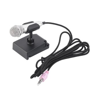 KH ไมโครโฟนจิ๋ว คาราโอเกะ (Mini Microphone Karaoke) เหมาะสำหรับโทรศัพท์มือถือ, แท็บเล็ต, โน๊ตบุ๊ค รุ่นมีขาตั้งไมค์ (สีเงิน) KH ไมโครโฟนจิ๋ว คาราโอเกะ (Mini Microphone Karaoke) เหมาะสำหรับโทรศัพท์มือถือ, แท็บเล็ต, โน๊ตบุ๊ค รุ่นมีขาตั้งไมค์ (สีเงิน)