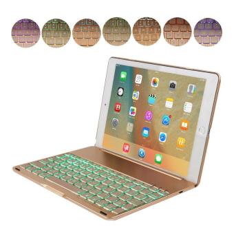 Leegoal iPad Pro 9.7 Air 2 เคสบูธขนหน้าท้องเท่แป้นพิมพ์ปกด้วย led 7 สีปกหนังสือ Backlits บลูทูธคีย์บอร์ดเคสสำหรับ iPad Pro 9.7 Air 2 ทอง Leegoal iPad Pro 9.7 Air 2 เคสบูธขนหน้าท้องเท่แป้นพิมพ์ปกด้วย led 7 สีปกหนังสือ Backlits บลูทูธคีย์บอร์ดเคสสำหรับ iPad Pro 9.7 Air 2 ทอง