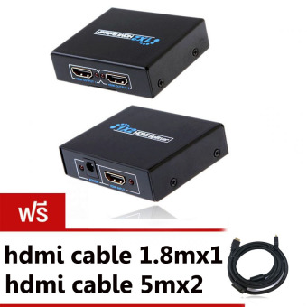 HDMI splitter เข้า1ออก2จอ FULL HD 3D เวอร์ชั่น1.4 (Black) HDMI splitter เข้า1ออก2จอ FULL HD 3D เวอร์ชั่น1.4 (Black)