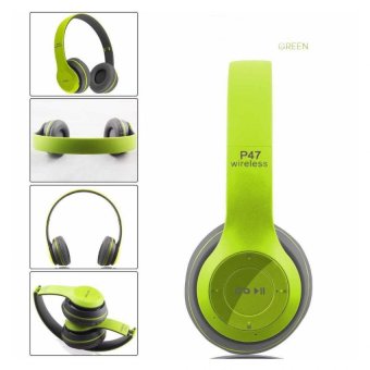 DT หูฟังบลูทูธแบบครอบหู รุ่น P47 Wireless (สีเขียวเทา) DT หูฟังบลูทูธแบบครอบหู รุ่น P47 Wireless (สีเขียวเทา)