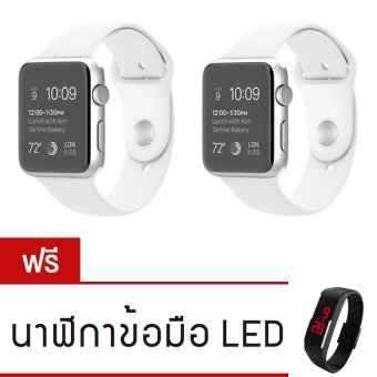 Person นาฬิกาโทรศัพท์ Bluetooth Smart Watch รุ่น A8 Phone watch แพ็คคู่ (White) ฟรี นาฬิกา LED ระบบสัมผัส (คละสี) Person นาฬิกาโทรศัพท์ Bluetooth Smart Watch รุ่น A8 Phone watch แพ็คคู่ (White) ฟรี นาฬิกา LED ระบบสัมผัส (คละสี)