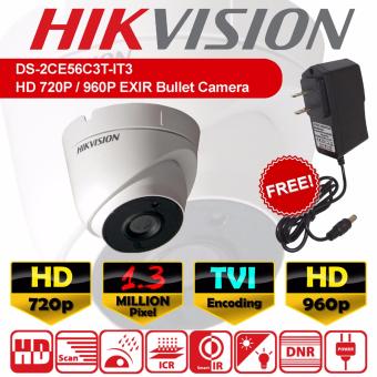 DS-2CE56C3T-IT3 CCTV กล้องวงจรปิด โดม HD 1.3 MP ล้านพิกเซล EXIR แบบใหม่ 2017 กล้อง 720p / 960p เลนส์ 3.6mm + ฟรีอะแดปเตอร์ ( DS-2CE56C0T-IR / DS-2CE56C0T-IT3 ) DS-2CE56C3T-IT3 CCTV กล้องวงจรปิด โดม HD 1.3 MP ล้านพิกเซล EXIR แบบใหม่ 2017 กล้อง 720p / 960p เลนส์ 3.6mm + ฟรีอะแดปเตอร์ ( DS-2CE56C0T-IR / DS-2CE56C0T-IT3 )