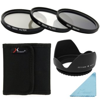 ยูวี CPL ND4 กรองเซ็ต+เลนส์ฮูด 58มมสำหรับ Canon 100D 1000D 1100D 50D 40D (สีดำ) - intl ยูวี CPL ND4 กรองเซ็ต+เลนส์ฮูด 58มมสำหรับ Canon 100D 1000D 1100D 50D 40D (สีดำ) - intl