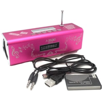 Asaki เครื่องเล่นเพลงดิจิตอลอเนกประสงค์ ลำโพงเชื่อมต่อผ่านบูลทูธมือถือ รุ่น APS-301 (สีบานเย็น) Asaki เครื่องเล่นเพลงดิจิตอลอเนกประสงค์ ลำโพงเชื่อมต่อผ่านบูลทูธมือถือ รุ่น APS-301 (สีบานเย็น)