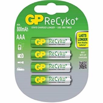 GP ReCyko Rechargeble AAA 800mAh ถ่านชาร์จ ReCyko+ 800mAh, AAA (4 ก้อน/แพค) GP ReCyko Rechargeble AAA 800mAh ถ่านชาร์จ ReCyko+ 800mAh, AAA (4 ก้อน/แพค)