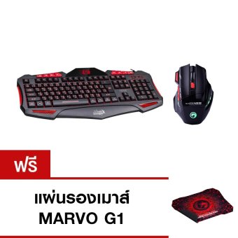 MARVO ชุด คีย์บอร์ด รุ่น K950 + เมาส์ รุ่น M915 + แผ่นรองเมาส์ รุ่น G1 – ดำ MARVO ชุด คีย์บอร์ด รุ่น K950 + เมาส์ รุ่น M915 + แผ่นรองเมาส์ รุ่น G1 – ดำ