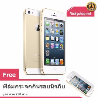 REFURBISHED Apple iPhone5 32 GB Gold ฟรี ฟิล์มกระจกกันรอยนิรภัย REFURBISHED Apple iPhone5 32 GB Gold ฟรี ฟิล์มกระจกกันรอยนิรภัย