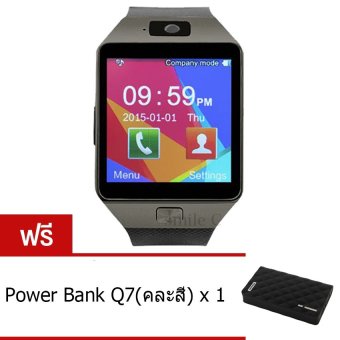smile C นาฬิกาโทรศัพท์ Smart Watch รุ่น DZ09 Phone Watch (Black) ฟรี Power Bank Q7(คละสี) smile C นาฬิกาโทรศัพท์ Smart Watch รุ่น DZ09 Phone Watch (Black) ฟรี Power Bank Q7(คละสี)