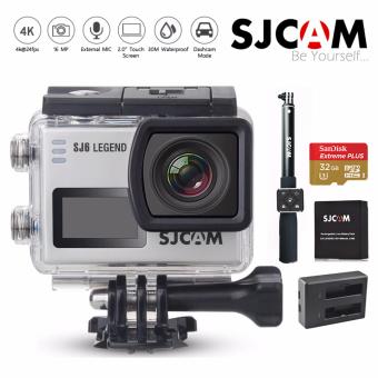 SJCAM SJ6 LEGEND 4K Action Camera พร้อมแบตเตอรี่ 1 ก้อน memory Sandisk Extreme 32GB แท่นชาร์จ และไม้พร้อมรีโมทบลูธูท - Silver SJCAM SJ6 LEGEND 4K Action Camera พร้อมแบตเตอรี่ 1 ก้อน memory Sandisk Extreme 32GB แท่นชาร์จ และไม้พร้อมรีโมทบลูธูท - Silver