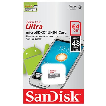 Sandisk เมมโมรี่การ์ด Micro SD SDXC Memory Card Ultra 64GB Class 10 (48MB/s) Sandisk เมมโมรี่การ์ด Micro SD SDXC Memory Card Ultra 64GB Class 10 (48MB/s)