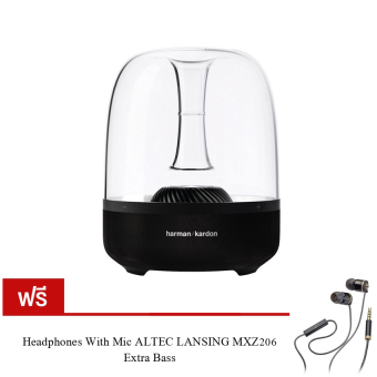 Harman Kardon ลำโพงบลูทูธ รุ่น Aura (สีดำ) แถมฟรี หูฟัง ALTEC LANSING mxz 206 Extra Bass Harman Kardon ลำโพงบลูทูธ รุ่น Aura (สีดำ) แถมฟรี หูฟัง ALTEC LANSING mxz 206 Extra Bass