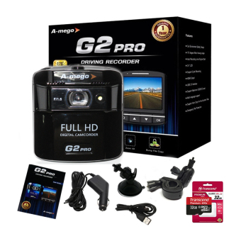 A-mego กล้องติดรถยนต์ G2 Pro Full HD 1080P F/1.6 WDR Lans 170องศา (สีดำ) แถมฟรี Transcend MicroSDHC Class10 32GB.UHS-I 400X 60MB/s(พรีเมี่ยม) + ขายึดติคกับแกนกระจกมองหลัง A-mego กล้องติดรถยนต์ G2 Pro Full HD 1080P F/1.6 WDR Lans 170องศา (สีดำ) แถมฟรี Transcend MicroSDHC Class10 32GB.UHS-I 400X 60MB/s(พรีเมี่ยม) + ขายึดติคกับแกนกระจกมองหลัง