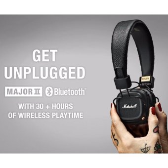Marshall Headphones Major II Bluetooth Black หูฟังบลูทูธสุดหรู ประกันศูนย์ Marshall Headphones Major II Bluetooth Black หูฟังบลูทูธสุดหรู ประกันศูนย์
