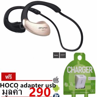 AWEI หูฟังบลูทูธ Bluetooth Sports Stereo Headset รุ่น A885BL free HOCO adapter usb C2 AWEI หูฟังบลูทูธ Bluetooth Sports Stereo Headset รุ่น A885BL free HOCO adapter usb C2