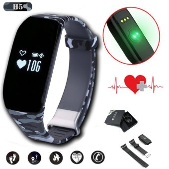 ECHO วัดอัตราการเต้นหัวใจ ความดันโลหิต ติดตามกิจกรรม NEW Activity Fitness Tracker รุ่น H5 - สีลายทหาร ECHO วัดอัตราการเต้นหัวใจ ความดันโลหิต ติดตามกิจกรรม NEW Activity Fitness Tracker รุ่น H5 - สีลายทหาร