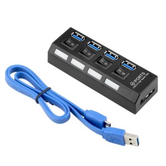 โอ้ KDQ1 USB 3.0 ฮับ 4 พอร์ตความเร็ว 5 Gbps สำหรับพีซีโน้ตบุ๊คที่มีอยู่/ปิดสวิตซ์ (สีดำ) โอ้ KDQ1 USB 3.0 ฮับ 4 พอร์ตความเร็ว 5 Gbps สำหรับพีซีโน้ตบุ๊คที่มีอยู่/ปิดสวิตซ์ (สีดำ)