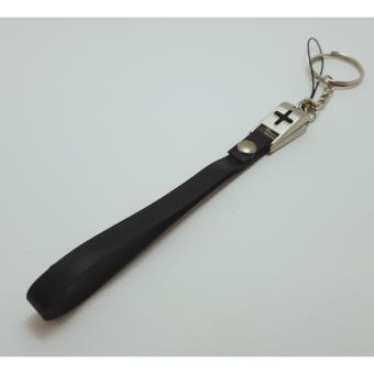 Cdc พวงกุญเเจ-สายแขวนโทรศัพท์หนังแท้ Mobile Phone Strap - Black Cdc พวงกุญเเจ-สายแขวนโทรศัพท์หนังแท้ Mobile Phone Strap - Black
