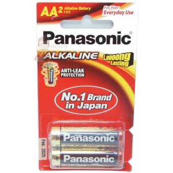 PANASONIC ถ่านอัลคาไลน์ ขนาด AA แพ็ค 2 ก้อน รุ่น DPAN-LR6T-2BN PANASONIC ถ่านอัลคาไลน์ ขนาด AA แพ็ค 2 ก้อน รุ่น DPAN-LR6T-2BN