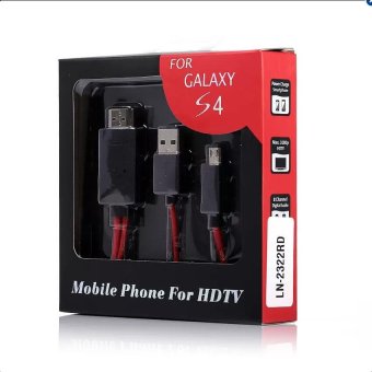 HDMI HDTV DOUBLETECH Mobile phone HDTV For Galaxy S3/4/5 Note 2/3 (ดำ แดง) สายต่อมือถือออกทีวี HDMI HDTV DOUBLETECH Mobile phone HDTV For Galaxy S3/4/5 Note 2/3 (ดำ แดง) สายต่อมือถือออกทีวี