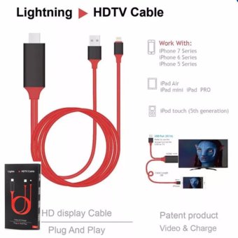 Lightning HDMI Cable สาย iPhone To TV เชื่อมต่อ iPhone/iPad เข้ากับทีวี เสียบปุ๊บโชว์ปั๊บ(ชาร์จแบต iphoneได้) Lightning HDMI Cable สาย iPhone To TV เชื่อมต่อ iPhone/iPad เข้ากับทีวี เสียบปุ๊บโชว์ปั๊บ(ชาร์จแบต iphoneได้)