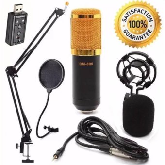 At First BM-800 Condensor Microphone ไมค์โครโฟนอัดเสียง SET + Sound Card USB (Black) At First BM-800 Condensor Microphone ไมค์โครโฟนอัดเสียง SET + Sound Card USB (Black)