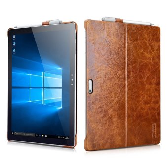 Icarer อุลร่างจระเข้คลาสสิกปกหนังแท้น้ำหนักเบาป้องกันฝาเคสย้อนกลับสำหรับ Microsoft Surface Pro 4 31.24ซม (สีน้ำตาล) Icarer อุลร่างจระเข้คลาสสิกปกหนังแท้น้ำหนักเบาป้องกันฝาเคสย้อนกลับสำหรับ Microsoft Surface Pro 4 31.24ซม (สีน้ำตาล)