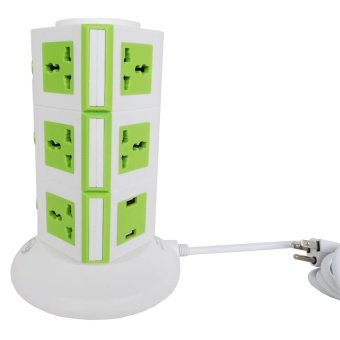 D-VER ปลั๊กไฟคอนโด 3 ชั้น 2USB (สีเขียว) D-VER ปลั๊กไฟคอนโด 3 ชั้น 2USB (สีเขียว)