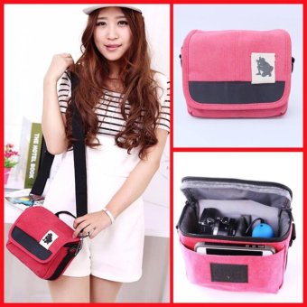Hayashi - กระเป๋ากล้อง SLR Digital Camera Case Shoulder Bag Backpack for Canon For Sony (Red) Hayashi - กระเป๋ากล้อง SLR Digital Camera Case Shoulder Bag Backpack for Canon For Sony (Red)