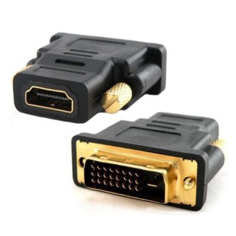 DVI-D Male (24+1 pin) to HDMI Female Adapter Gold Plated (สีดำ/สีทอง) DVI-D Male (24+1 pin) to HDMI Female Adapter Gold Plated (สีดำ/สีทอง)