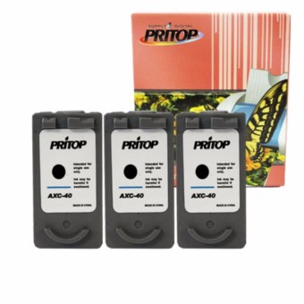 Pritop /Canon Inkjet iP1200/iP1600/iP1700/iP1880/iP2580/MP145/MP150/MP160/MP228/MP450/MP460/MP476/MX308/MX318/iP1980 ใช้ตลับหมึกอิงค์เทียบเท่า รุ่น 40/PG40/PG 40 PG-40 จำนวน3 ตลับ Pritop /Canon Inkjet iP1200/iP1600/iP1700/iP1880/iP2580/MP145/MP150/MP160/MP228/MP450/MP460/MP476/MX308/MX318/iP1980 ใช้ตลับหมึกอิงค์เทียบเท่า รุ่น 40/PG40/PG 40 PG-40 จำนวน3 ตลับ