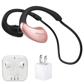 AWEI Wireless WaterProof Stereo Headset A885BL IPX4 Level (โรสโกลด์)+หูฟังเกรดA+AdapterUSB AWEI Wireless WaterProof Stereo Headset A885BL IPX4 Level (โรสโกลด์)+หูฟังเกรดA+AdapterUSB