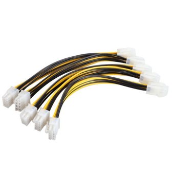 ATX 4 pin กับชาย 8 หญิงปัก EPS ซีพียูพาวเวอร์ซัพพลายสายพลังงานอะแดปเตอร์ ชุด 5 ATX 4 pin กับชาย 8 หญิงปัก EPS ซีพียูพาวเวอร์ซัพพลายสายพลังงานอะแดปเตอร์ ชุด 5