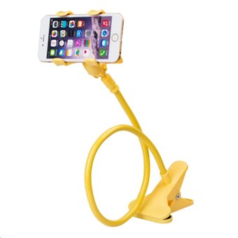 Phone Holder ขาจับมือถือ ที่หนีบสมาร์โฟน แท่นวางไอโฟน แบบหนีบ เหลือง Phone Holder ขาจับมือถือ ที่หนีบสมาร์โฟน แท่นวางไอโฟน แบบหนีบ เหลือง