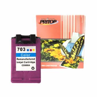 PRITOP HP ink Cartridge 703/703C/703CO/CD888A ใช้กับปริ้นเตอร์ HP DeskJet K209A/K109A/F735 AIO Pritop PRITOP HP ink Cartridge 703/703C/703CO/CD888A ใช้กับปริ้นเตอร์ HP DeskJet K209A/K109A/F735 AIO Pritop