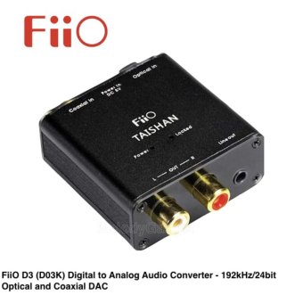 FiiO D3 (D03K) Digital to Analog Audio Converter - 192kHz/24bit Optical and Coaxial DAC รับประกันศูนย์ Fiio 1 ปี FiiO D3 (D03K) Digital to Analog Audio Converter - 192kHz/24bit Optical and Coaxial DAC รับประกันศูนย์ Fiio 1 ปี
