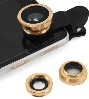 LIVA ชุดเลนส์เสริมกล้องมือถือ ซัมซุง ไอโฟน HTC รุ่น BE PRO - เลนส์ฟิชอายส์ เลนส์ไวลด์ เลนส์มาโคร พร้อมฝาปิดเลนส์ และ ถุงผ้ากำมะหยี่สีดำ (สีทอง) LIVA ชุดเลนส์เสริมกล้องมือถือ ซัมซุง ไอโฟน HTC รุ่น BE PRO - เลนส์ฟิชอายส์ เลนส์ไวลด์ เลนส์มาโคร พร้อมฝาปิดเลนส์ และ ถุงผ้ากำมะหยี่สีดำ (สีทอง)